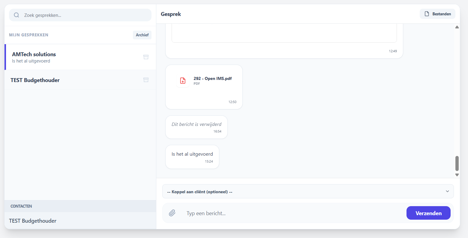 Ingebouwde chatmodule