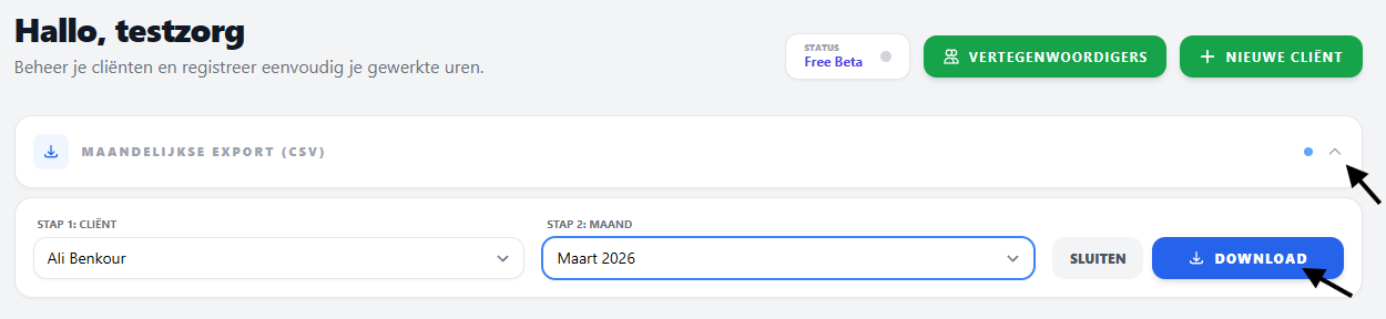 Export balk dashboard